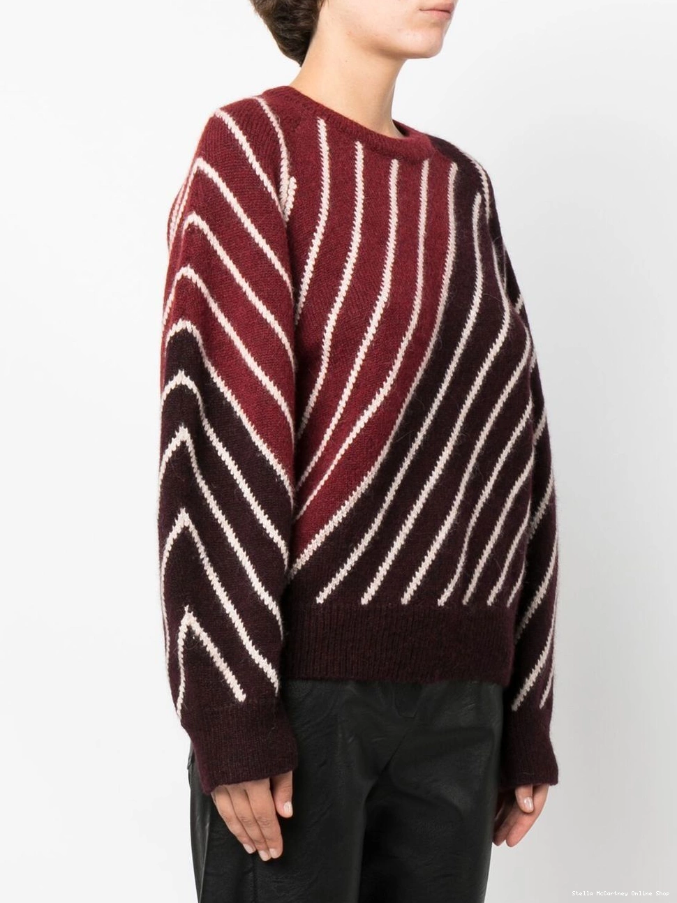 Cheap diagonal-stripe Stella Women McCartney jumper 0815